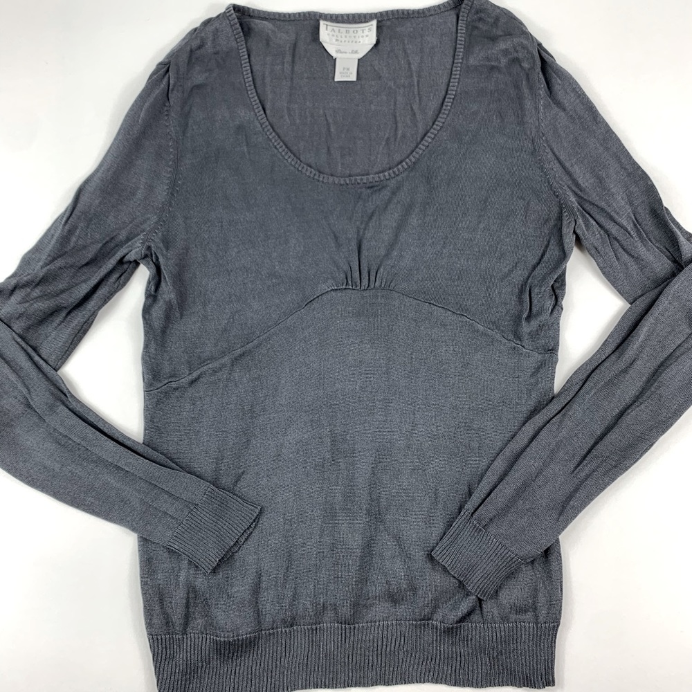 Talbots Petites Long Sleeve Pure Silk Sweater PM